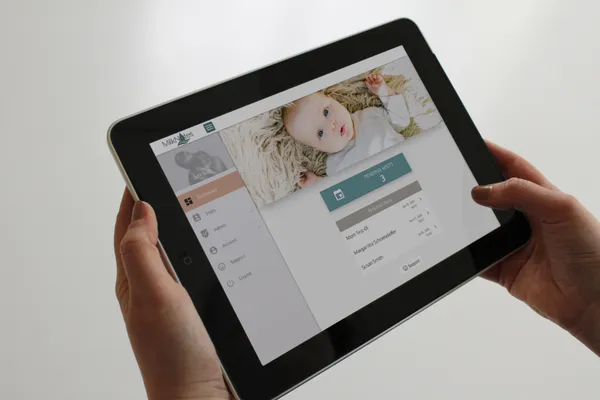 MilkNotes on tablet showing charting interface